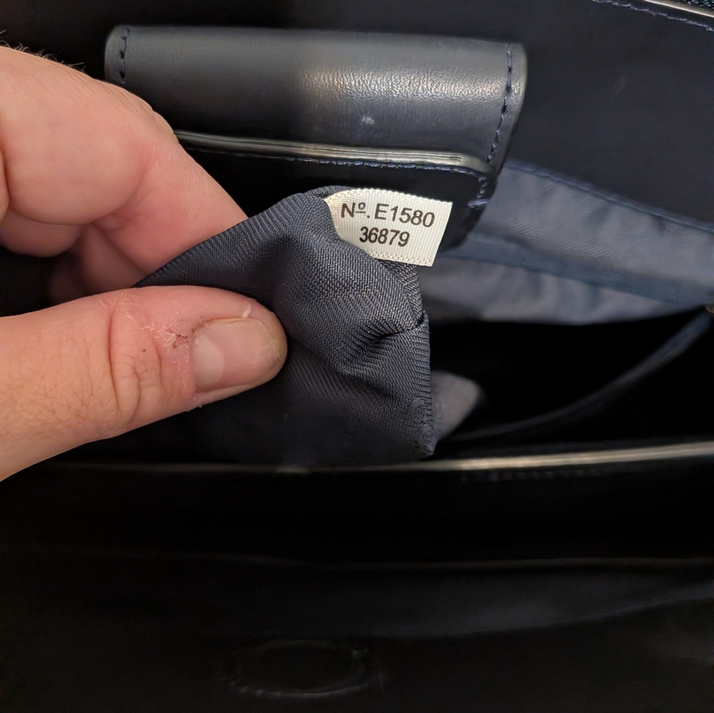 Coach NWT Navy Python leather Stanton Handbag Pur… - image 4